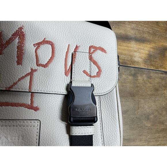 Coach X Jean Michel Basquiat Track Crossbody Pebble Leather C5425 - Picture 4 of 16